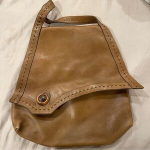 Vintage 1960s Guild Creations brown  leather shoulder purse